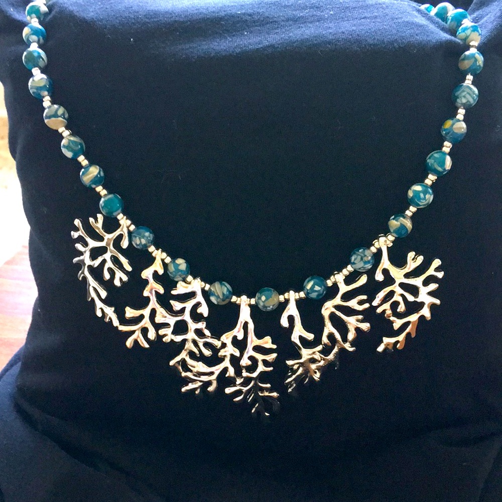 Silver turquoise necklace